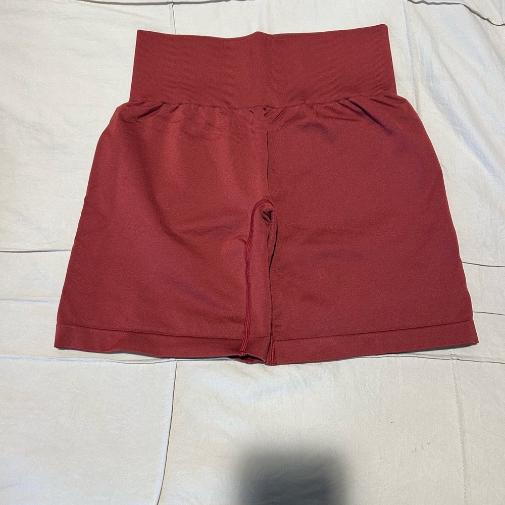 NVGTN Women's High-Waisted Red Bike Shorts
